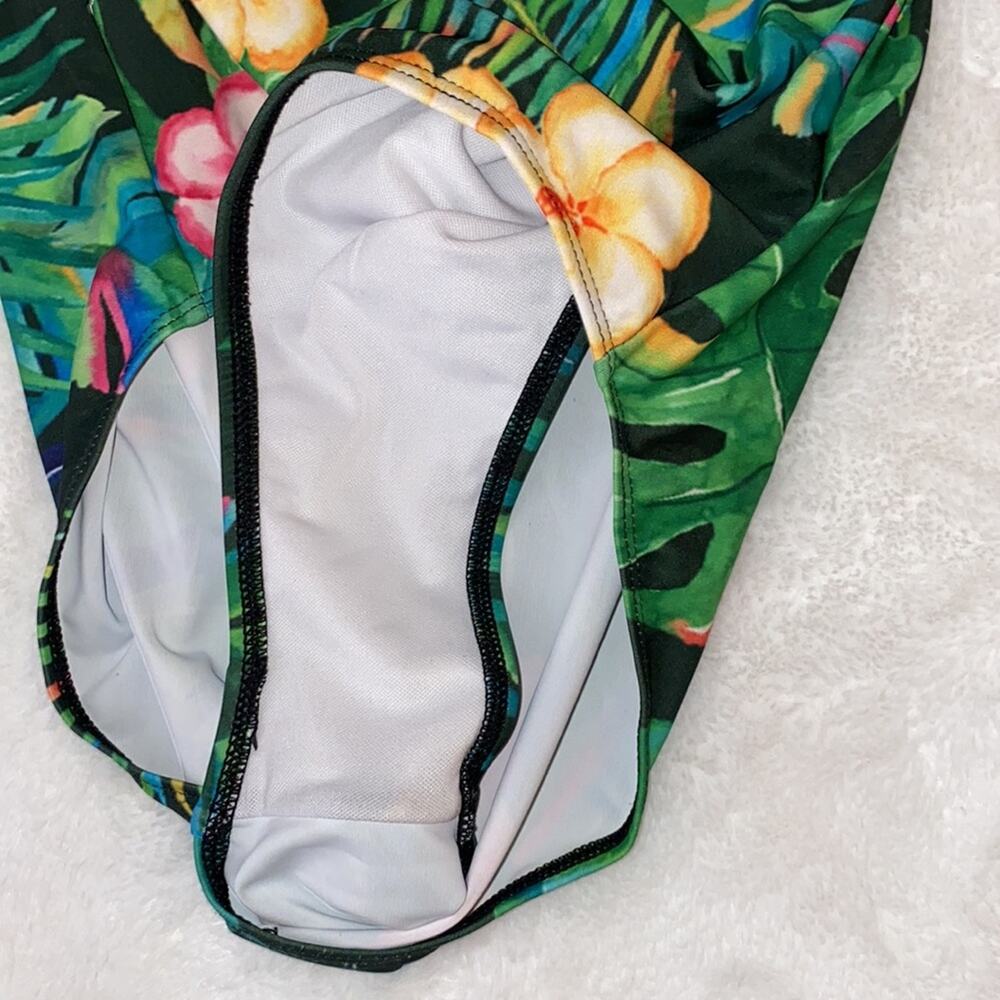 One piece tropical swimsuit - Picture 2 of 5